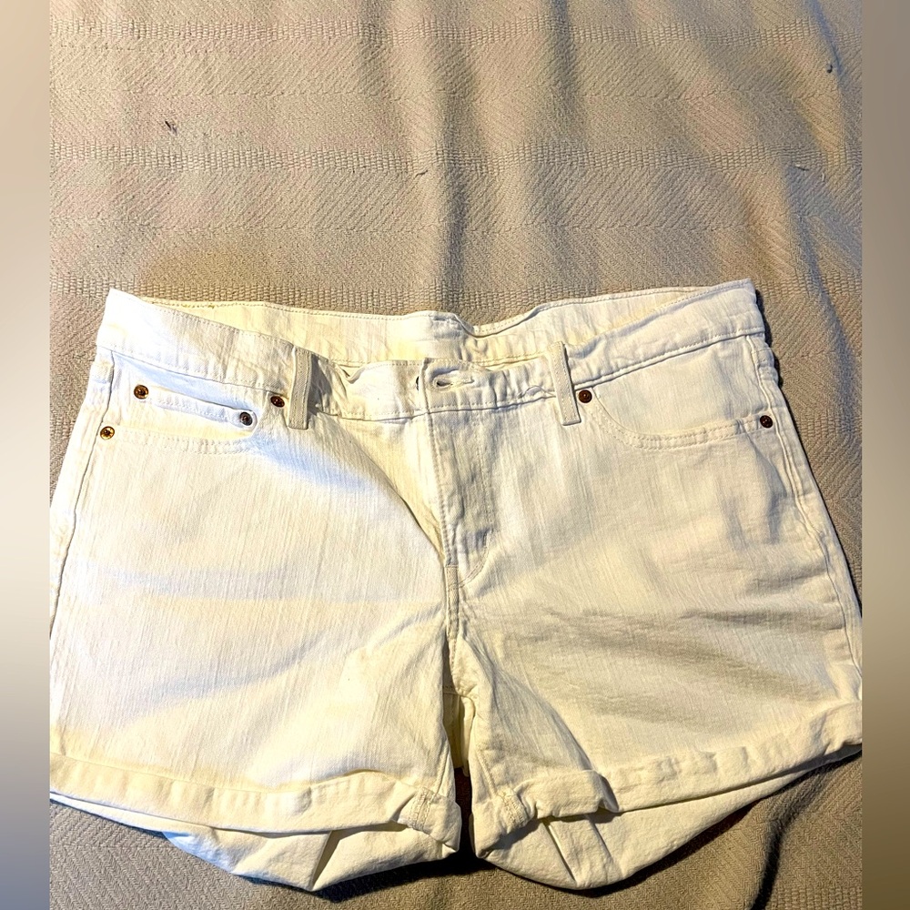 Levi’s Women's White Denim Shorts